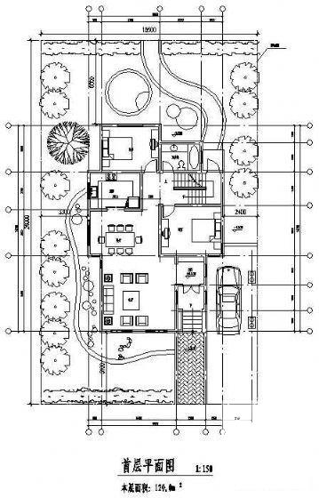 比较实用的2层别墅建筑CAD图纸 - 2