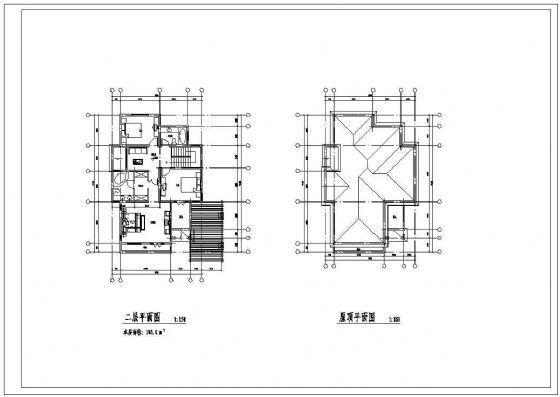 比较实用的2层别墅建筑CAD图纸 - 4