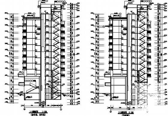 广场商住楼建筑CAD施工图纸 - 4