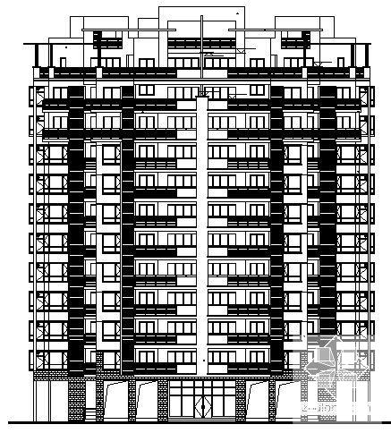 11层住宅楼建筑结构CAD施工图纸 - 2