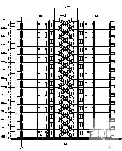 丙类13层学生公寓建筑结构方案设计CAD图纸 - 1