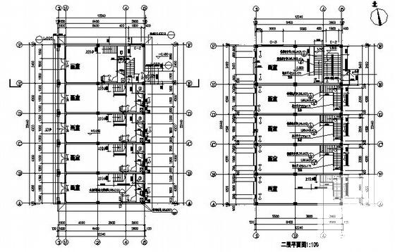 经典的4层公寓楼建筑CAD施工图纸 - 3