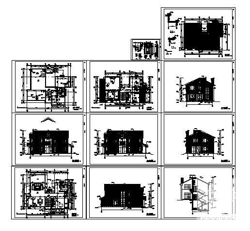 2层花园别墅A户型建筑CAD图纸 - 3