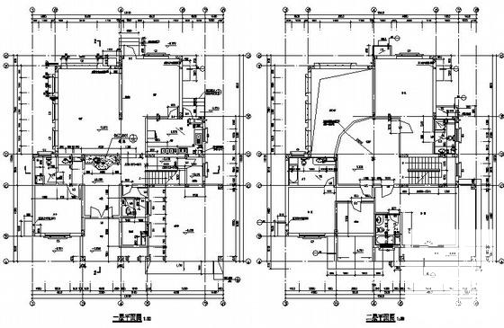 碧水天源砖混结构3层别墅建筑施工CAD图纸 - 1