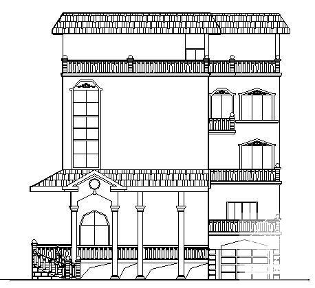 经典的5层小别墅建筑设计CAD图纸 - 2