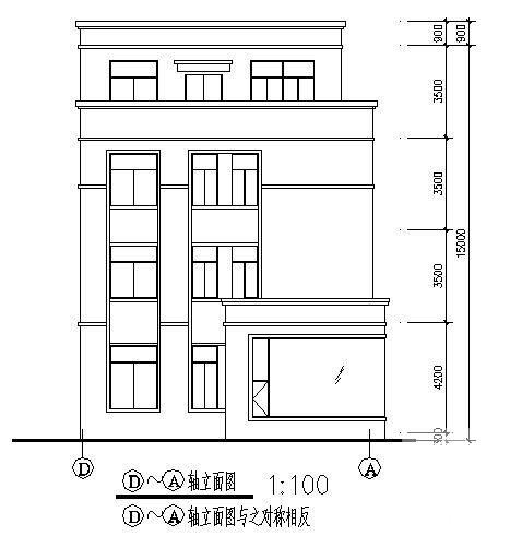 别墅型4层公馆建筑CAD施工图纸 - 1