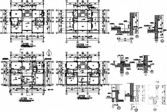 别墅型4层公馆建筑CAD施工图纸 - 2