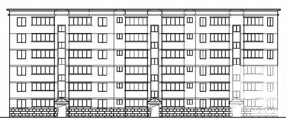 公司6层青年公寓建筑CAD施工图纸 - 1