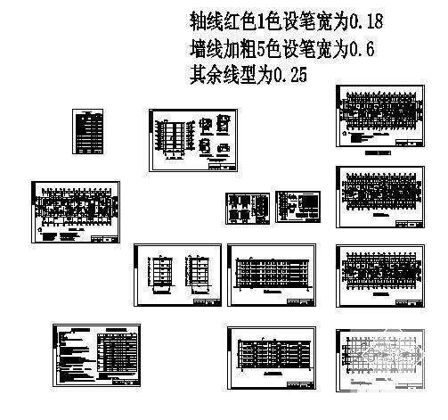 公司6层青年公寓建筑CAD施工图纸 - 3