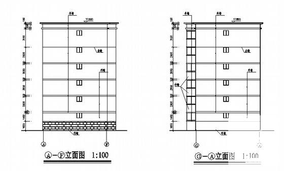 公司6层青年公寓建筑CAD施工图纸 - 4