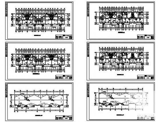 6层住宅楼建筑CAD施工方案图纸 - 2