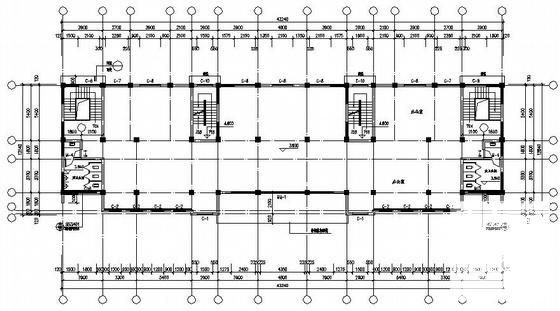 比较简单的6层商住楼建筑CAD图纸 - 3