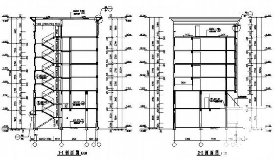 比较简单的6层商住楼建筑CAD图纸 - 4