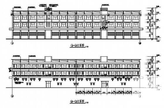 乡村3层砖混结构综合楼建筑施工CAD图纸 - 1