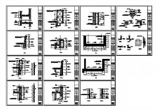 小区裙楼工程幕墙建筑CAD图纸 - 3