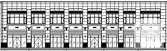 小区裙楼工程幕墙建筑CAD图纸 - 4