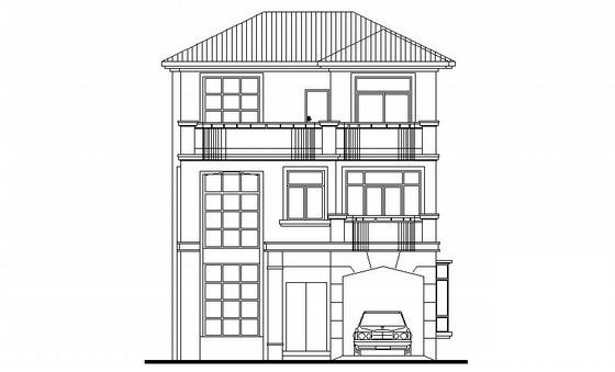 比较实用的3层别墅建筑CAD施工图纸 - 3