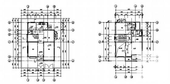 比较实用的3层别墅建筑CAD施工图纸 - 4