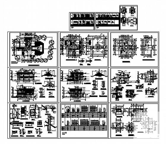 短支框架结构2层独栋别墅建筑施工CAD图纸 - 4