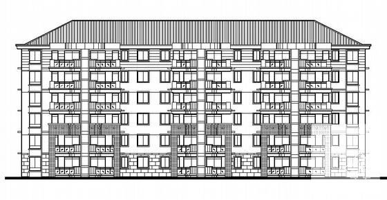 小区6层住宅楼建筑施工CAD图纸(1#楼) - 4