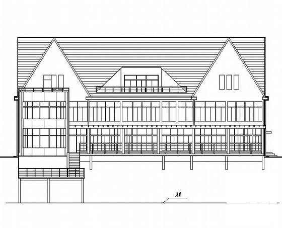 3层框架结构美式别墅CAD施工图纸 - 3