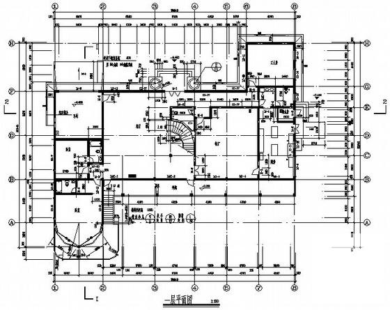 3层框架结构美式别墅CAD施工图纸 - 4
