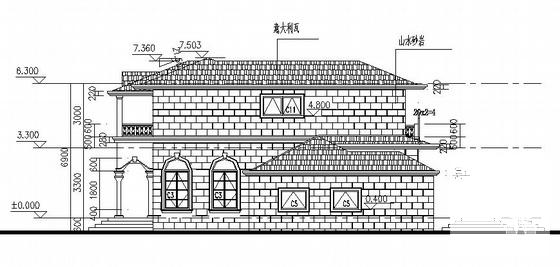 2层别墅建筑CAD施工图纸 - 4