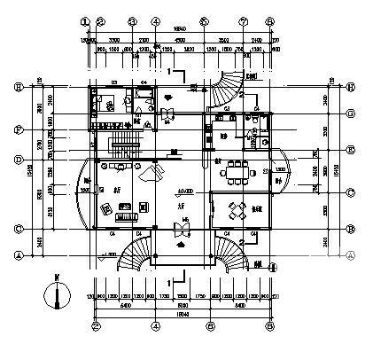 精美3层欧式农居建筑CAD施工图纸 - 1