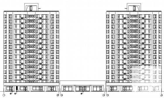 国内15层塔式商住楼CAD施工图纸 - 1