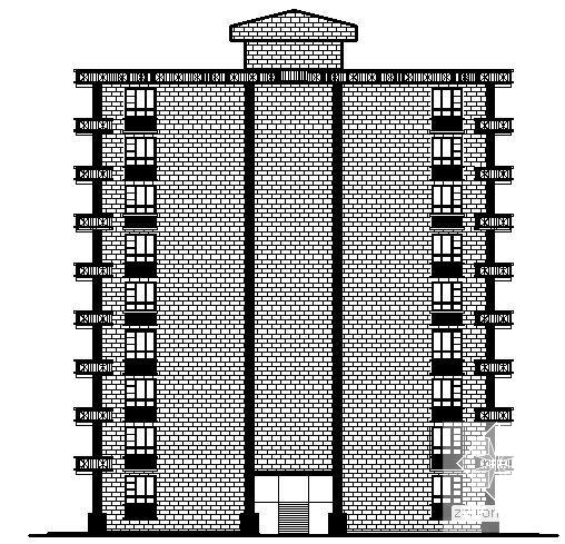 小区9层住宅楼建筑CAD图纸 - 4