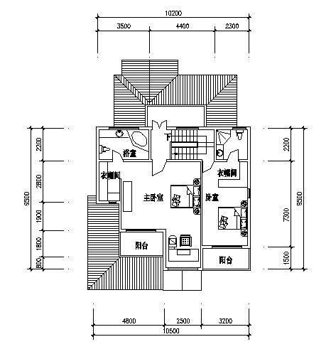 3层J型别墅建筑CAD图纸 - 2