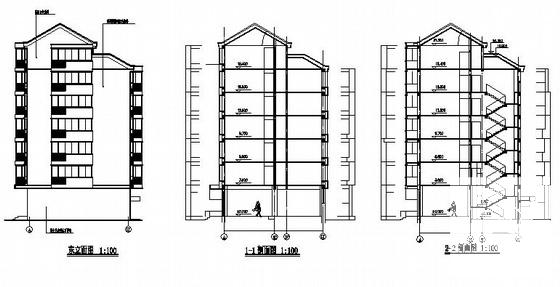 7层住宅楼建筑CAD图纸图纸 - 2