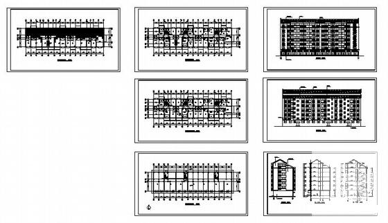 7层住宅楼建筑CAD图纸图纸 - 3