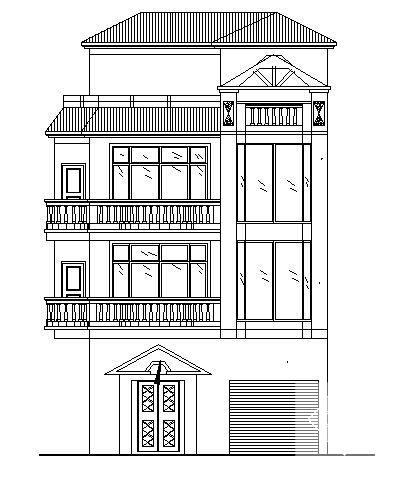 4层私人住宅楼建筑方案设计CAD图纸 - 2