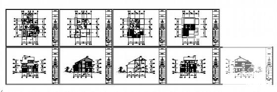 2层A5型别墅建筑CAD图纸 - 1