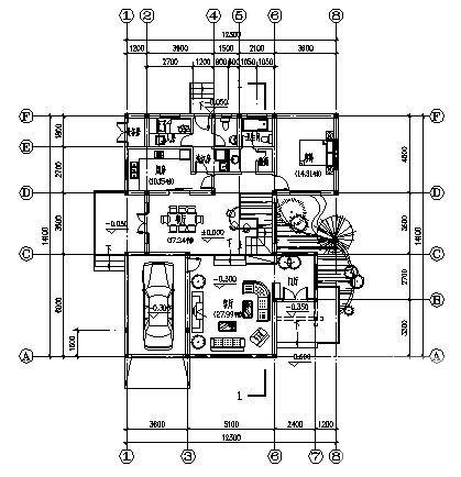 2层A5型别墅建筑CAD图纸 - 4