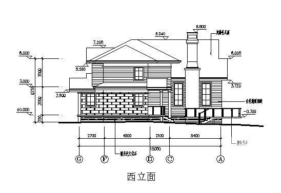 2层小别墅建筑方案设计CAD图纸 - 1