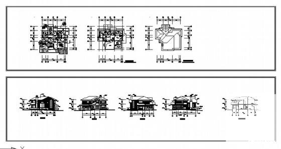 2层小别墅建筑方案设计CAD图纸 - 2