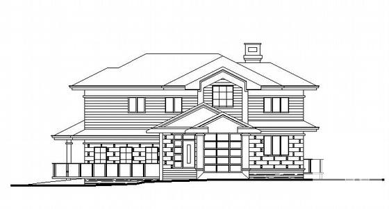 2层小别墅建筑方案设计CAD图纸 - 3