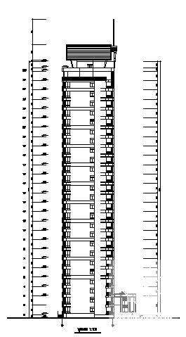 浦东花园小区二期1号楼建筑CAD图纸 - 4