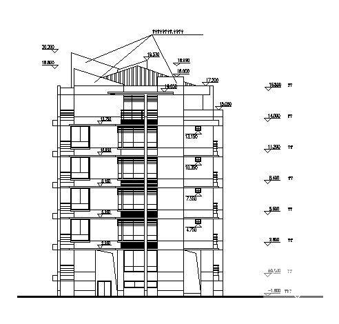 清水湾住宅7号楼建筑CAD图纸 - 1