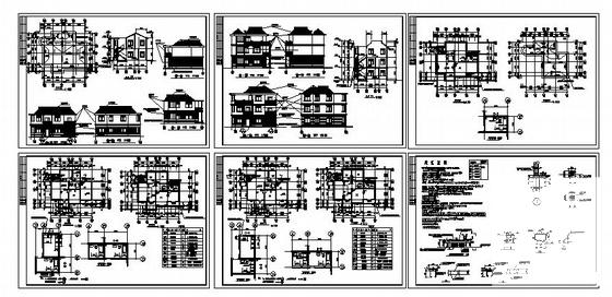 大通2层别墅建筑CAD图纸 - 3