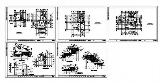 绿城5号套独立山地别墅建筑CAD施工图纸 - 3