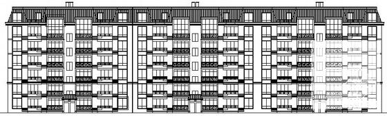 比较精美的6层住宅楼建筑CAD施工图纸 - 1