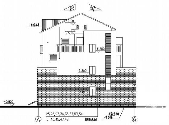 3层别墅建筑施工CAD图纸（总） - 3