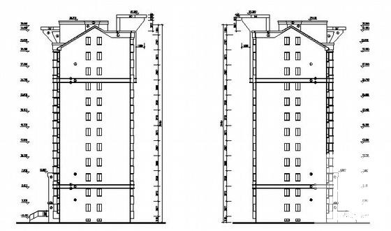 小区12层九号楼建筑方案设计CAD图纸 - 1