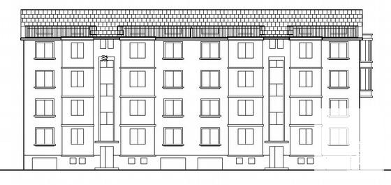 4层框架住宅楼建筑设计方案设计CAD图纸 - 4