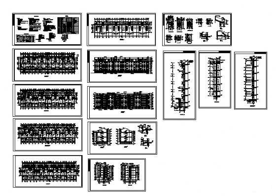 锦绣花园砖混结构住宅楼建筑施工CAD图纸 - 4