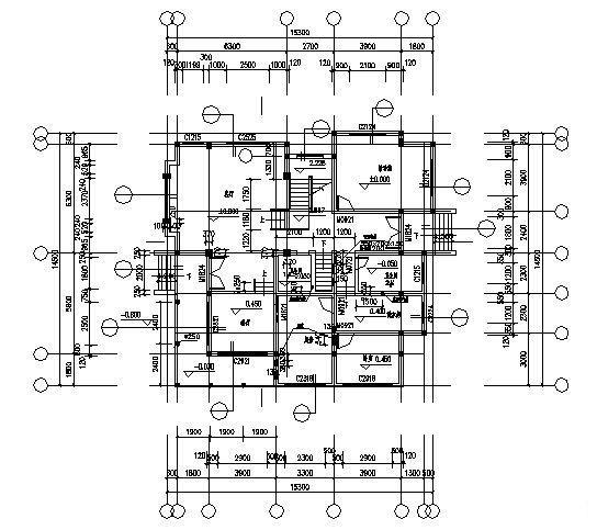 3层别墅建筑CAD图纸（简单大方） - 1