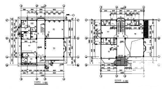 3层独栋别墅住宅楼建筑CAD施工图纸 - 2